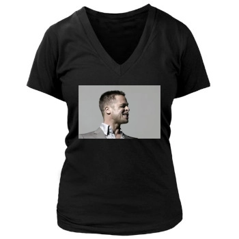 Brad Pitt Women's Deep V-Neck TShirt