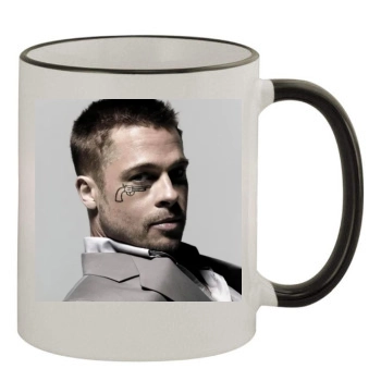 Brad Pitt 11oz Colored Rim & Handle Mug