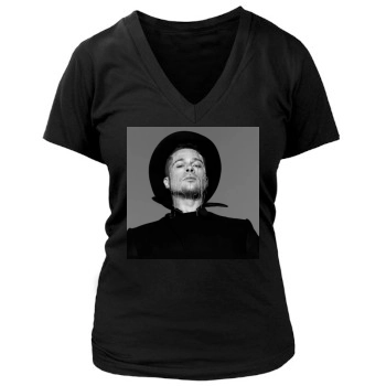 Brad Pitt Women's Deep V-Neck TShirt