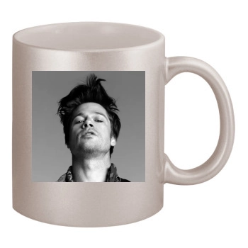 Brad Pitt 11oz Metallic Silver Mug