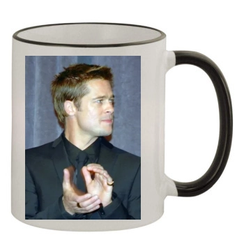 Brad Pitt 11oz Colored Rim & Handle Mug