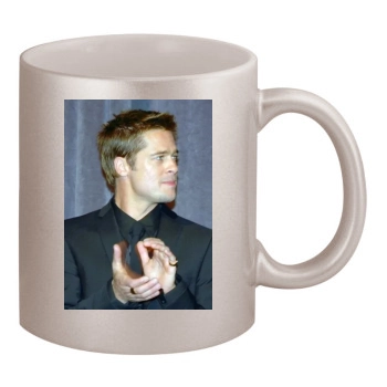 Brad Pitt 11oz Metallic Silver Mug