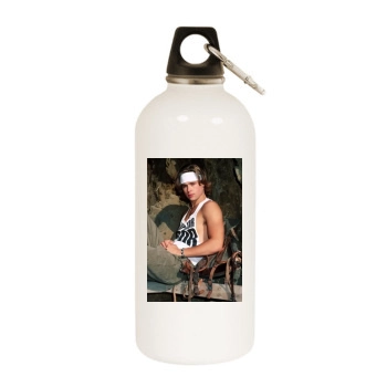 Brad Pitt White Water Bottle With Carabiner