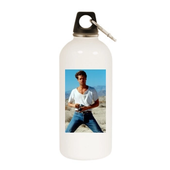 Brad Pitt White Water Bottle With Carabiner