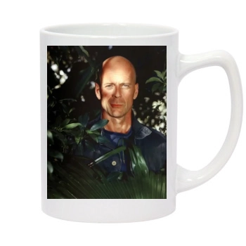 Bruce Willis 14oz White Statesman Mug