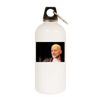 Bruce Willis White Water Bottle With Carabiner