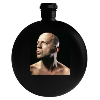 Bruce Willis Round Flask