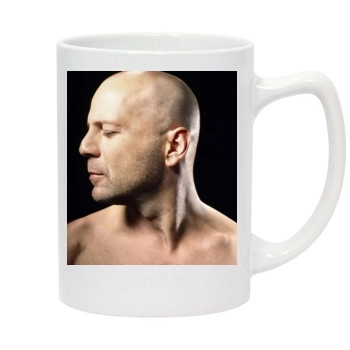 Bruce Willis 14oz White Statesman Mug