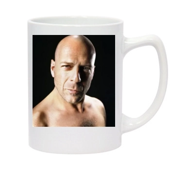 Bruce Willis 14oz White Statesman Mug