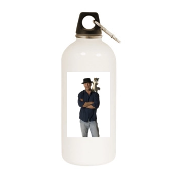 Bruce Willis White Water Bottle With Carabiner