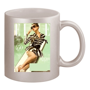 Victoria Beckham 11oz Metallic Silver Mug