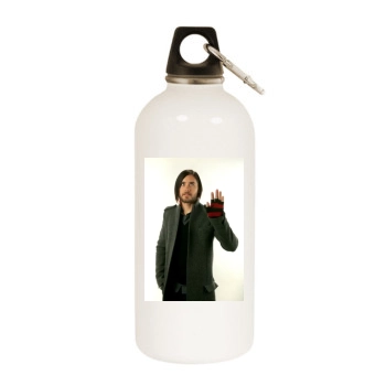 Jared Leto White Water Bottle With Carabiner