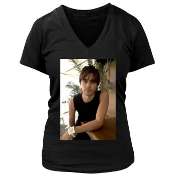 Jared Leto Women's Deep V-Neck TShirt