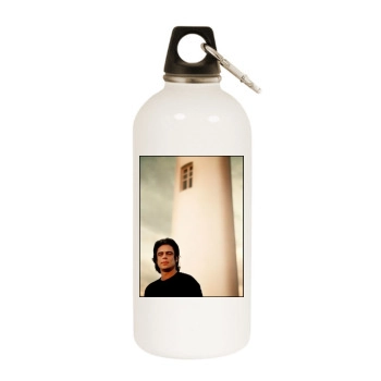 Benicio del Toro White Water Bottle With Carabiner