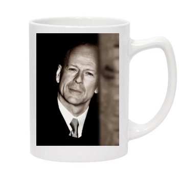 Bruce Willis 14oz White Statesman Mug