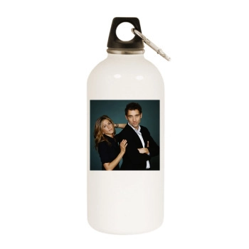 Clive Owen White Water Bottle With Carabiner