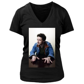 James Mcavoy Women's Deep V-Neck TShirt