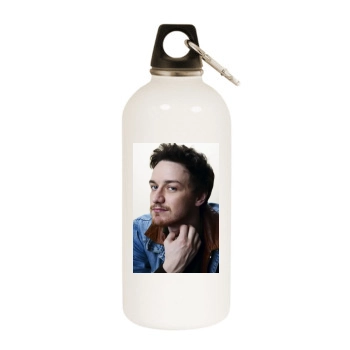 James Mcavoy White Water Bottle With Carabiner