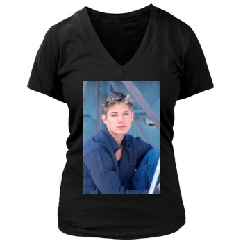 Jensen Ackles Women's Deep V-Neck TShirt