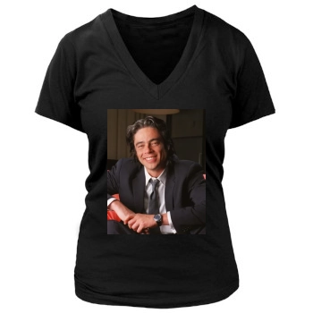 Benicio del Toro Women's Deep V-Neck TShirt