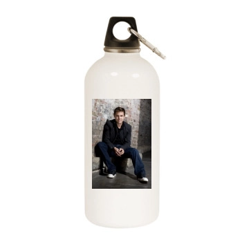 Casey Affleck White Water Bottle With Carabiner