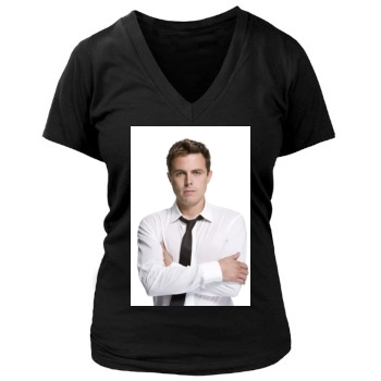 Casey Affleck Women's Deep V-Neck TShirt