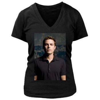 Casey Affleck Women's Deep V-Neck TShirt