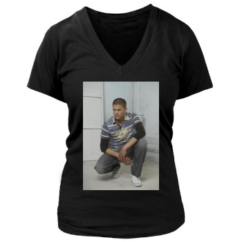 Wentworth Miller Women's Deep V-Neck TShirt