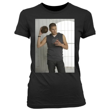 Wentworth Miller Women's Junior Cut Crewneck T-Shirt