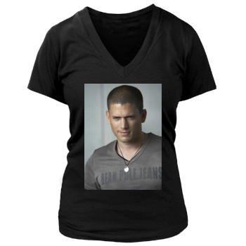 Wentworth Miller Women's Deep V-Neck TShirt