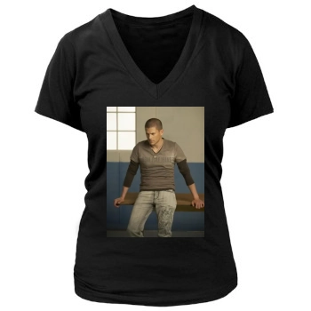 Wentworth Miller Women's Deep V-Neck TShirt