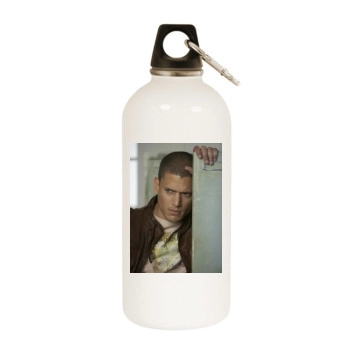 Wentworth Miller White Water Bottle With Carabiner