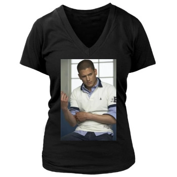 Wentworth Miller Women's Deep V-Neck TShirt