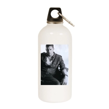 Wentworth Miller White Water Bottle With Carabiner