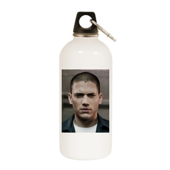 Wentworth Miller White Water Bottle With Carabiner