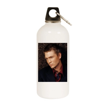 Chad Michael Murray White Water Bottle With Carabiner