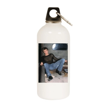 Chad Michael Murray White Water Bottle With Carabiner