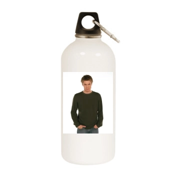 Chad Michael Murray White Water Bottle With Carabiner