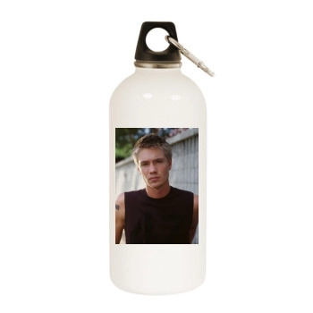 Chad Michael Murray White Water Bottle With Carabiner