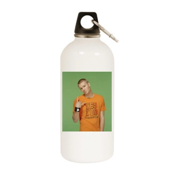 Chad Michael Murray White Water Bottle With Carabiner