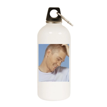 Chad Michael Murray White Water Bottle With Carabiner