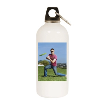 Chad Michael Murray White Water Bottle With Carabiner