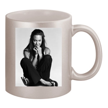 Angelina Jolie 11oz Metallic Silver Mug