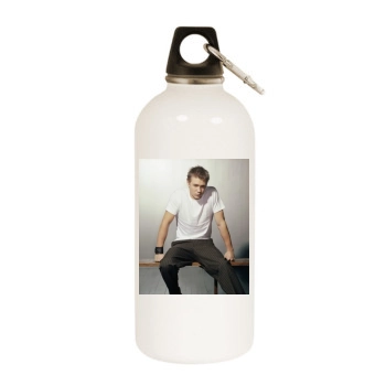 Chad Michael Murray White Water Bottle With Carabiner