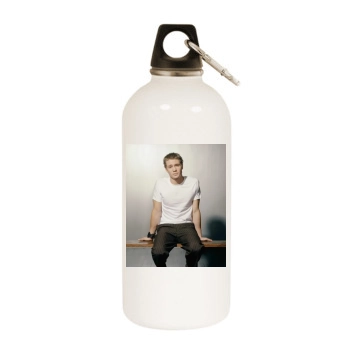 Chad Michael Murray White Water Bottle With Carabiner