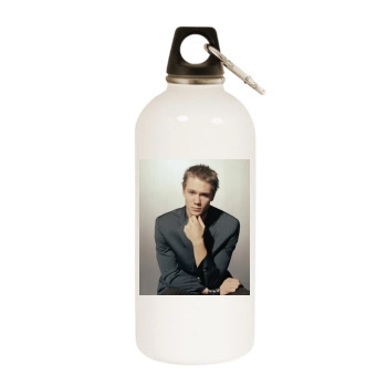 Chad Michael Murray White Water Bottle With Carabiner