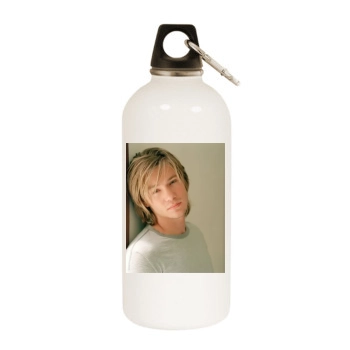 Chad Michael Murray White Water Bottle With Carabiner