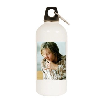 Chad Michael Murray White Water Bottle With Carabiner