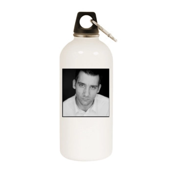 Clive Owen White Water Bottle With Carabiner