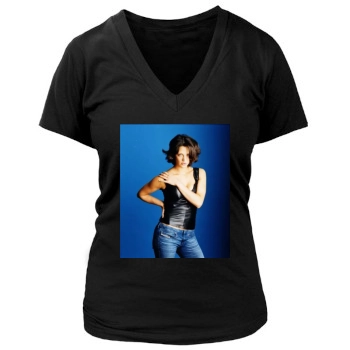 Asia Argento Women's Deep V-Neck TShirt